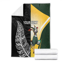 New Zealand and South Africa Rugby Custom Blanket Maori Silver Fern Springbok Together LT14 - Polynesian Pride