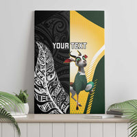 New Zealand and South Africa Rugby Custom Canvas Wall Art Maori Silver Fern Springbok Together LT14 - Polynesian Pride