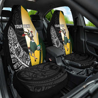 New Zealand and South Africa Rugby Custom Car Seat Cover Maori Silver Fern Springbok Together LT14 One Size Black - Polynesian Pride