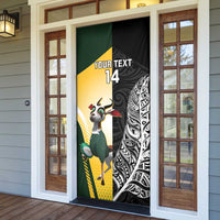 New Zealand and South Africa Rugby Custom Door Cover Maori Silver Fern Springbok Together LT14 - Polynesian Pride