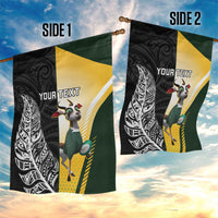 New Zealand and South Africa Rugby Custom Garden Flag Maori Silver Fern Springbok Together LT14 - Polynesian Pride