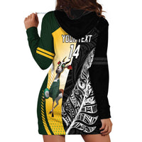 New Zealand and South Africa Rugby Custom Hoodie Dress Maori Silver Fern Springbok Together LT14 - Polynesian Pride