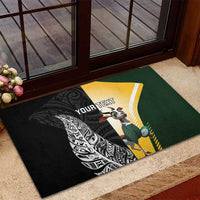 New Zealand and South Africa Rugby Custom Rubber Doormat Maori Silver Fern Springbok Together LT14 - Polynesian Pride