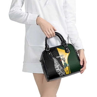 New Zealand and South Africa Rugby Custom Shoulder Handbag Maori Silver Fern Springbok Together LT14 - Polynesian Pride