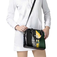 New Zealand and South Africa Rugby Custom Shoulder Handbag Maori Silver Fern Springbok Together LT14 - Polynesian Pride