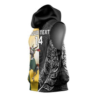 New Zealand and South Africa Rugby Custom Sleeveless Hoodie Maori Silver Fern Springbok Together LT14 - Polynesian Pride