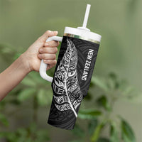 New Zealand and South Africa Rugby Tumbler With Handle Maori Silver Fern Springbok Together LT14 - Polynesian Pride