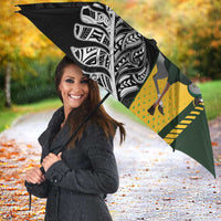 New Zealand and South Africa Rugby Custom Umbrella Maori Silver Fern Springbok Together LT14 - Polynesian Pride