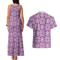 Poni Palaka Quilt Hawaii Couples Matching Tank Maxi Dress and Hawaiian Shirt Hawaiian Tropical Monstera Sea Turtle LT14 - Polynesian Pride