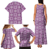 Poni Palaka Quilt Hawaii Family Matching Tank Maxi Dress and Hawaiian Shirt Hawaiian Tropical Monstera Sea Turtle LT14 - Polynesian Pride