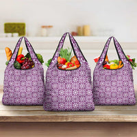 Poni Palaka Quilt Hawaii Grocery Bag Hawaiian Tropical Monstera Sea Turtle