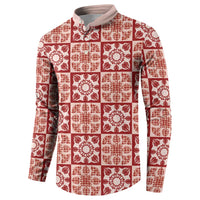 Ulaula Palaka Quilt Hawaii Button Sweatshirt Hawaiian Tropical Monstera Sea Turtle