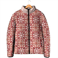 Ulaula Palaka Quilt Hawaii Padded Jacket Hawaiian Tropical Monstera Sea Turtle