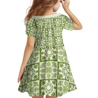 Omaomao Palaka Quilt Hawaii Family Matching Long Sleeve Bodycon Dress and Hawaiian Shirt Hawaiian Tropical Monstera Sea Turtle LT14 - Polynesian Pride