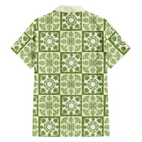 Omaomao Palaka Quilt Hawaii Family Matching Long Sleeve Bodycon Dress and Hawaiian Shirt Hawaiian Tropical Monstera Sea Turtle LT14 - Polynesian Pride