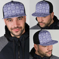 Polu Palaka Quilt Hawaii Mesh Trucker Cap Hawaiian Tropical Monstera Sea Turtle