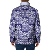 Polu Palaka Quilt Hawaii Padded Jacket Hawaiian Tropical Monstera Sea Turtle