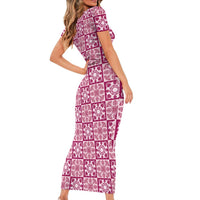 Akala Palaka Quilt Hawaii Family Matching Short Sleeve Bodycon Dress and Hawaiian Shirt Hawaiian Tropical Monstera Sea Turtle LT14 - Polynesian Pride