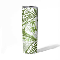 Lime Green Polynesia Skinny Tumbler Polynesian Turtle Shark Tattoo Tropical Vintage