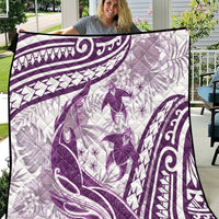 Purple Polynesia Quilt Polynesian Turtle Shark Tattoo Tropical Vintage