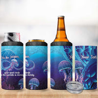 Polynesia Jellyfish Memorial Personalised 4 in 1 Can Cooler Tumbler Infinity Jellies Polynesian Pattern