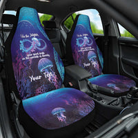Polynesia Jellyfish Memorial Personalised Car Seat Cover Infinity Jellies Polynesian Pattern