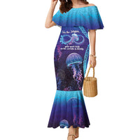 Polynesia Jellyfish Memorial Personalised Family Matching Mermaid Dress and Hawaiian Shirt Infinity Jellies Polynesian Pattern LT14 Mom's Dress Purple - Polynesian Pride
