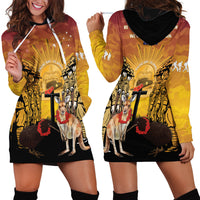 Australia And New Zealand ANZAC Hoodie Dress Aussie Kangaroo With Aotearoa Kiwi Lest We Forget LT14 - Polynesian Pride