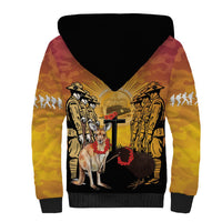 Australia And New Zealand ANZAC Sherpa Hoodie Aussie Kangaroo With Aotearoa Kiwi Lest We Forget LT14 - Polynesian Pride