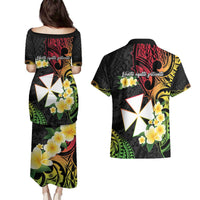 Wallis and Futuna Victory Day Couples Matching Puletasi and Hawaiian Shirt Liberty Equality Fraternity Polynesian Plumeria LT14 - Polynesian Pride