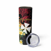 Wallis and Futuna Victory Day Skinny Tumbler Liberty Equality Fraternity Polynesian Plumeria LT14 - Polynesian Pride