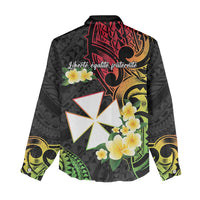 Wallis and Futuna Victory Day Women Casual Shirt Liberty Equality Fraternity Polynesian Plumeria LT14 - Polynesian Pride