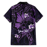 Personalised Fibromyalgia Awareness Month Family Matching Off The Shoulder Long Sleeve Dress and Hawaiian Shirt Fibro Warrior Strength In Every Struggle LT14 - Polynesian Pride