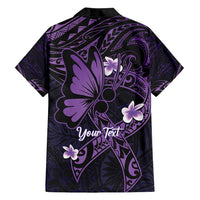 Personalised Fibromyalgia Awareness Month Family Matching Off Shoulder Maxi Dress and Hawaiian Shirt Fibro Warrior Strength In Every Struggle LT14 - Polynesian Pride