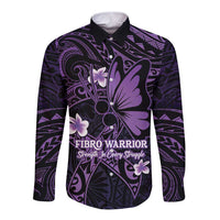 Personalised Fibromyalgia Awareness Month Long Sleeve Button Shirt Fibro Warrior Strength In Every Struggle