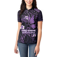 Personalised Fibromyalgia Awareness Month Women Polo Shirt Fibro Warrior Strength In Every Struggle
