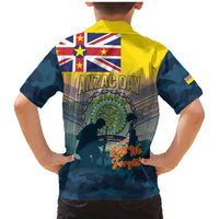 Niue ANZAC Day Family Matching Mermaid Dress and Hawaiian Shirt We Will Remember Them Camouflage Style LT14 - Polynesian Pride