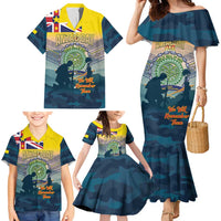 Niue ANZAC Day Family Matching Mermaid Dress and Hawaiian Shirt We Will Remember Them Camouflage Style LT14 - Polynesian Pride