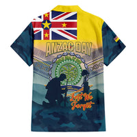 Niue ANZAC Day Family Matching Summer Maxi Dress and Hawaiian Shirt We Will Remember Them Camouflage Style LT14 - Polynesian Pride