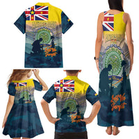 Niue ANZAC Day Family Matching Tank Maxi Dress and Hawaiian Shirt We Will Remember Them Camouflage Style LT14 - Polynesian Pride