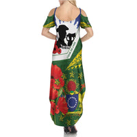 Cook Islands ANZAC Day Family Matching Summer Maxi Dress and Hawaiian Shirt Last Post Lest We Forget LT14 - Polynesian Pride