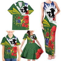 Cook Islands ANZAC Day Family Matching Tank Maxi Dress and Hawaiian Shirt Last Post Lest We Forget LT14 - Polynesian Pride
