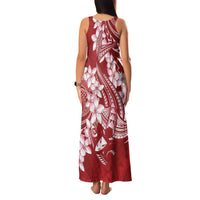 Red Polynesia Hammerhead Shark Tattoo With Plumeria Lei Family Matching Tank Maxi Dress and Hawaiian Shirt LT14 - Polynesian Pride