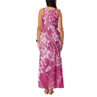Pink Polynesia Hammerhead Shark Tattoo With Plumeria Lei Family Matching Tank Maxi Dress and Hawaiian Shirt LT14 - Polynesian Pride