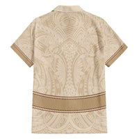Mauri Ribaberiki Kiribati Family Matching Puletasi and Hawaiian Shirt Cowrie Shells Lei Palm Leaf Weaving LT14 - Polynesian Pride