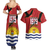 Mauri Kiribati Independence Day Couples Matching Summer Maxi Dress and Hawaiian Shirt 1979 Proud National Frigatebird LT14 - Polynesian Pride