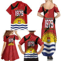 Mauri Kiribati Independence Day Family Matching Summer Maxi Dress and Hawaiian Shirt 1979 Proud National Frigatebird LT14 - Polynesian Pride
