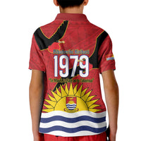 Mauri Kiribati Independence Day Kid Polo Shirt 1979 Proud National Frigatebird LT14 - Polynesian Pride
