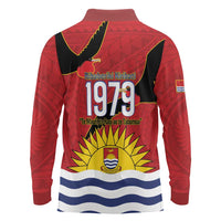 Mauri Kiribati Independence Day Long Sleeve Polo Shirt 1979 Proud National Frigatebird LT14 - Polynesian Pride