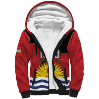 Mauri Kiribati Independence Day Sherpa Hoodie 1979 Proud National Frigatebird LT14 Unisex Red - Polynesian Pride